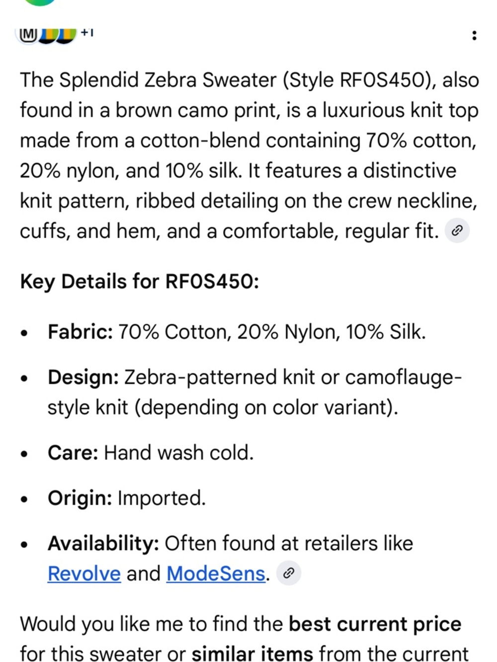 Splendid Zebra Ridge Sweater - Picture 4 of 5